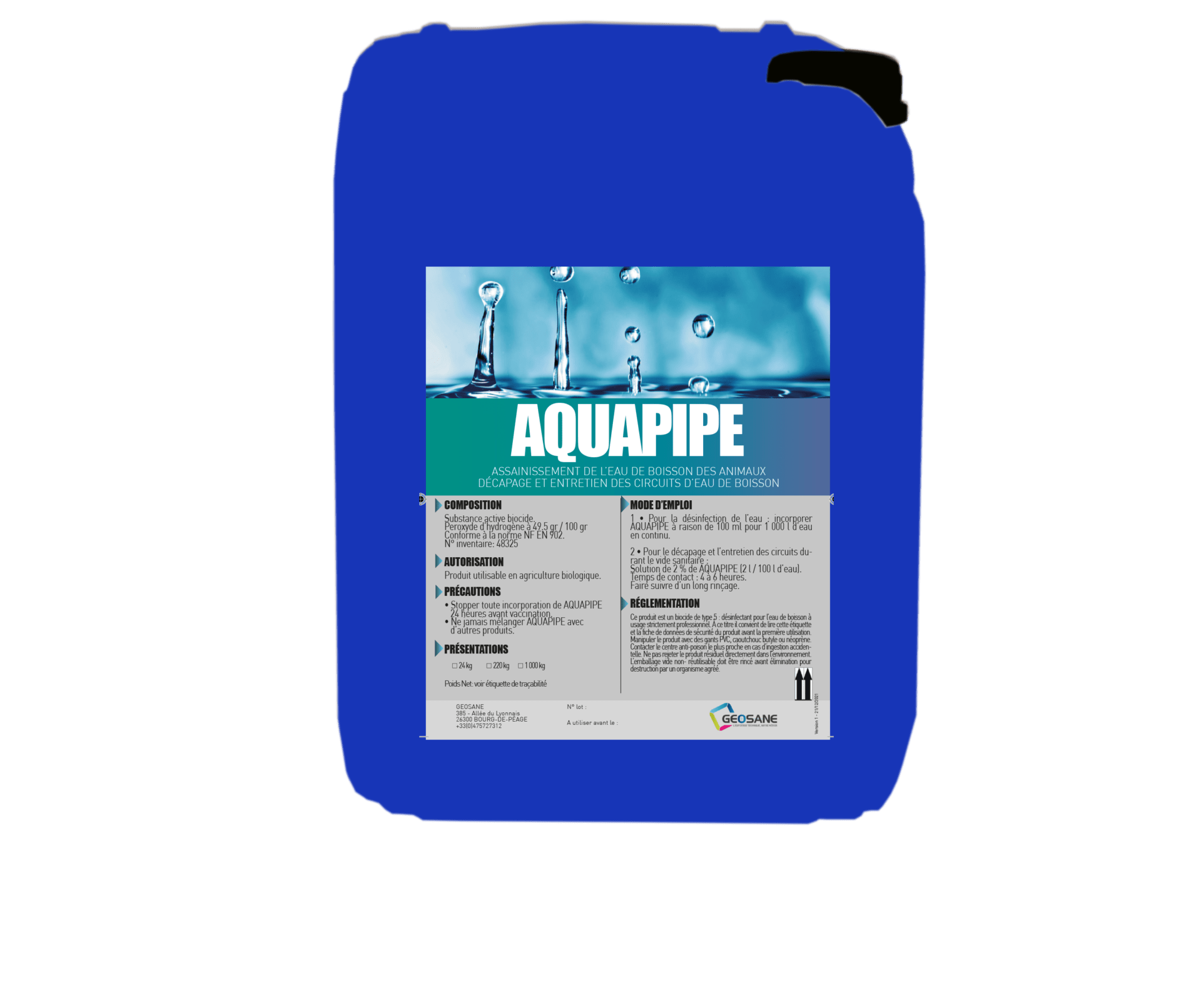 Aquapipe Géosane Géosane, spécialiste de la décontamination d’élevage