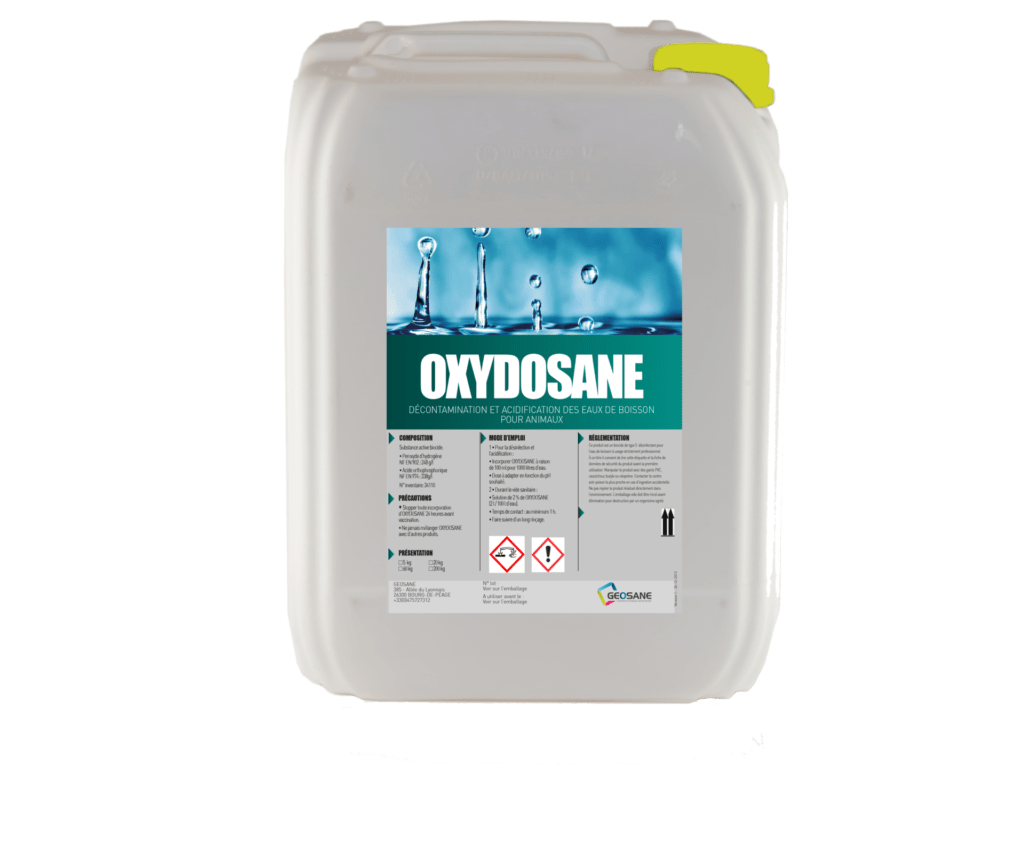 OXYDOSANE SS FD ACCIDIFACTION DE L'EAU Géosane, spécialiste de la décontamination d’élevage